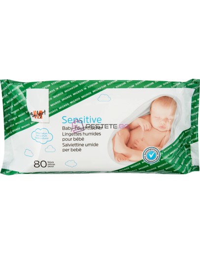 Мокри кърпи бебешки Sensitive 80 броя